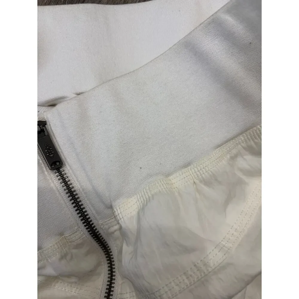 Free People Movement Jogger Pants Women’s Small Ivory Ruched Activewear Lounge